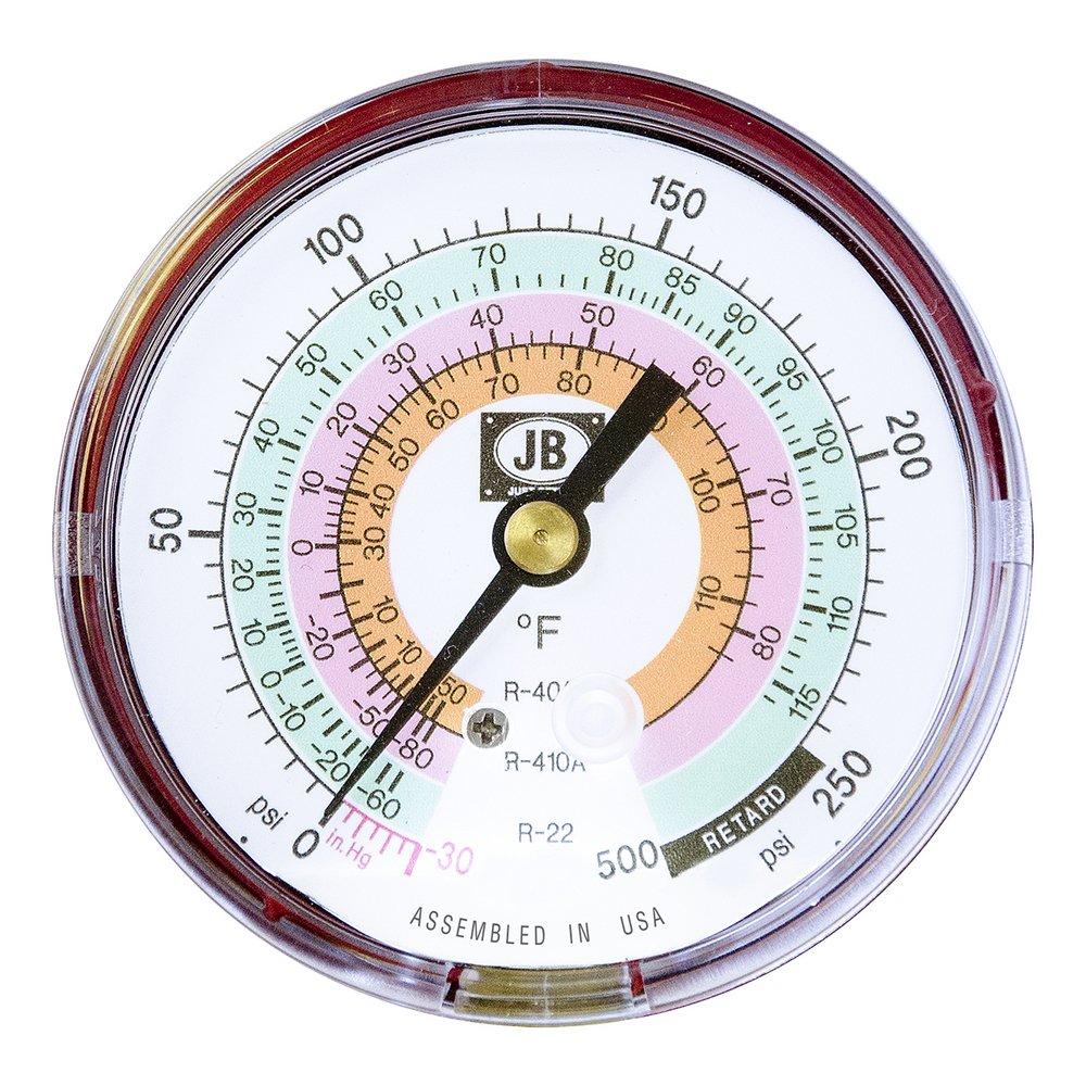 JB Industries Red 1/8 in. Refrigerant LED Gauge 