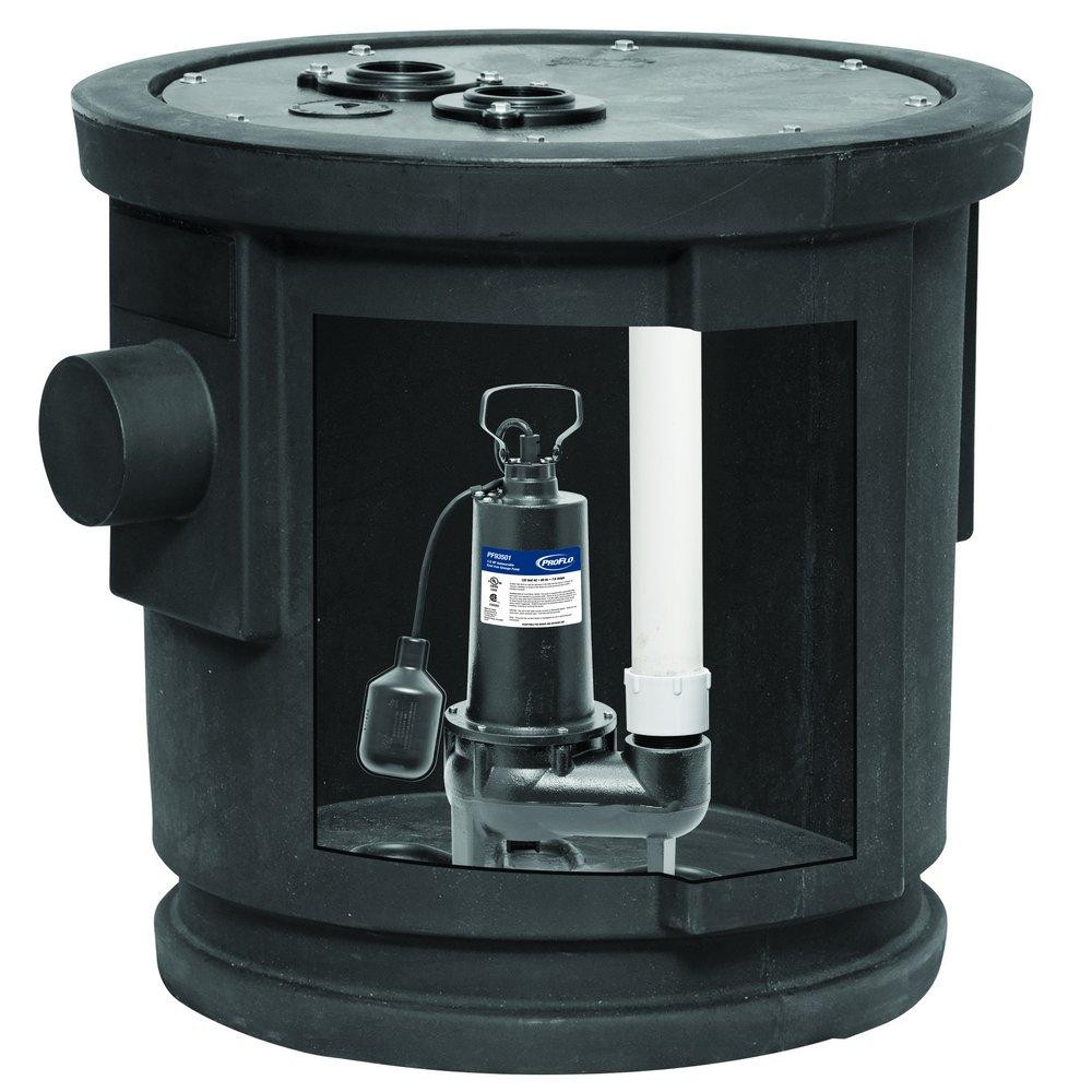 PROFLO&reg; 10 ft. 120V Plastic Sewage Pump System 