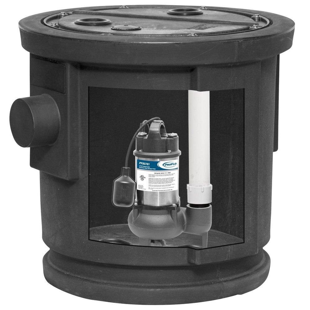 PROFLO&reg; 15 ft. Plastic Sewage Pump System 