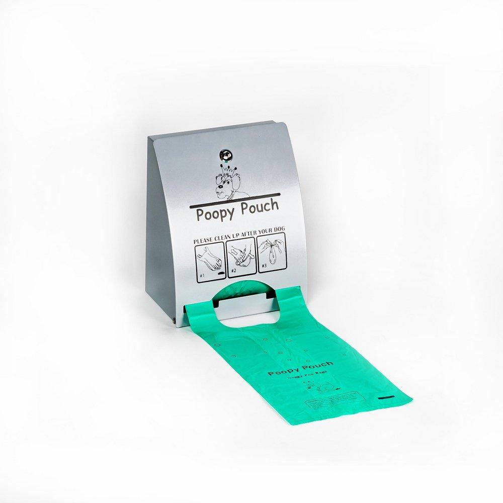 Crown Products Silver Metallic Poopy Pouch Express Pet Waste Bag Dispenser, Metallic 