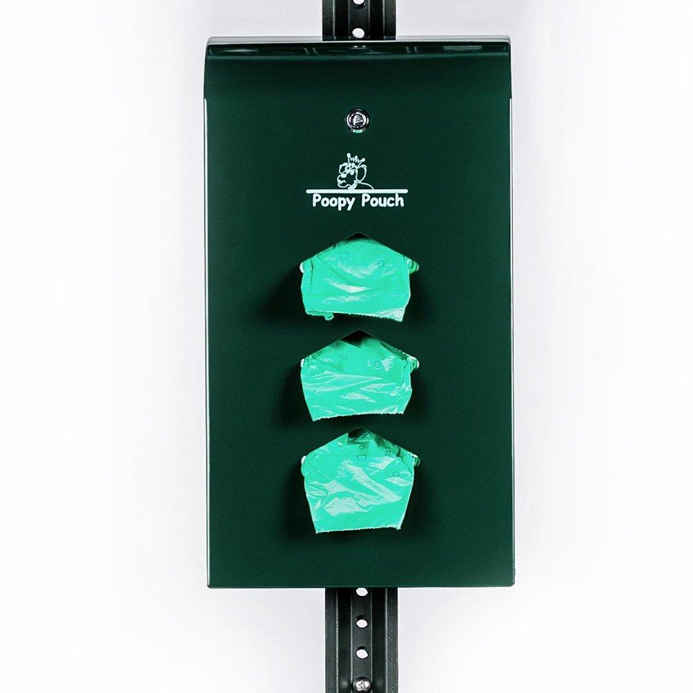 Crown Products Green Poopy Pouch Universal Pet Waste Bag Dispenser, Monarch 