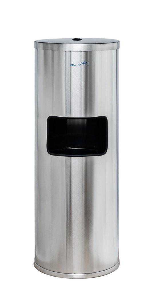 Crown Products Silver 37-1/2 in. Floor Mount Stainless Steel Wipe Dispenser 