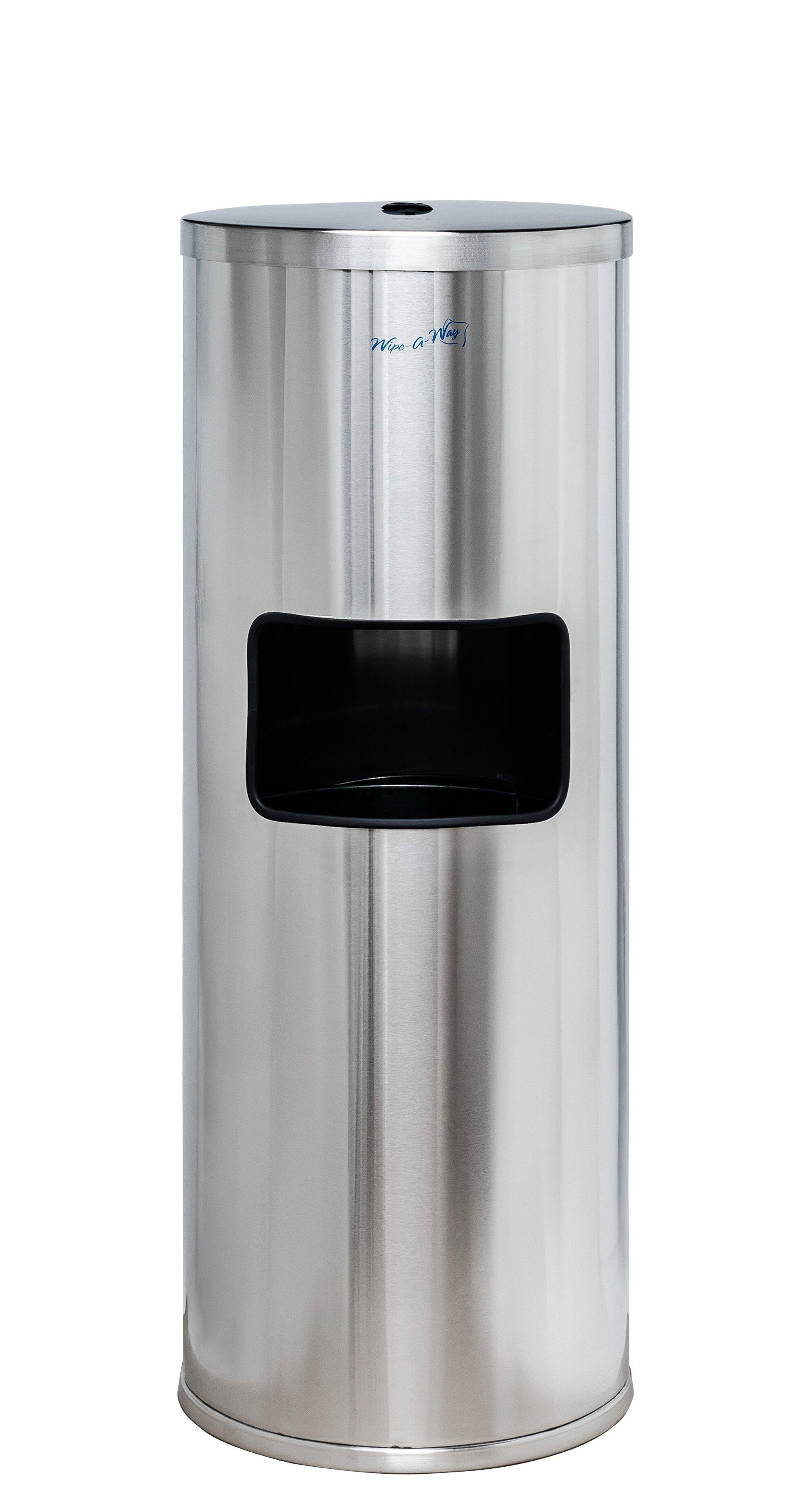 Crown Products Silver 37-1/2 in. Floor Mount Stainless Steel Wipe Dispenser 