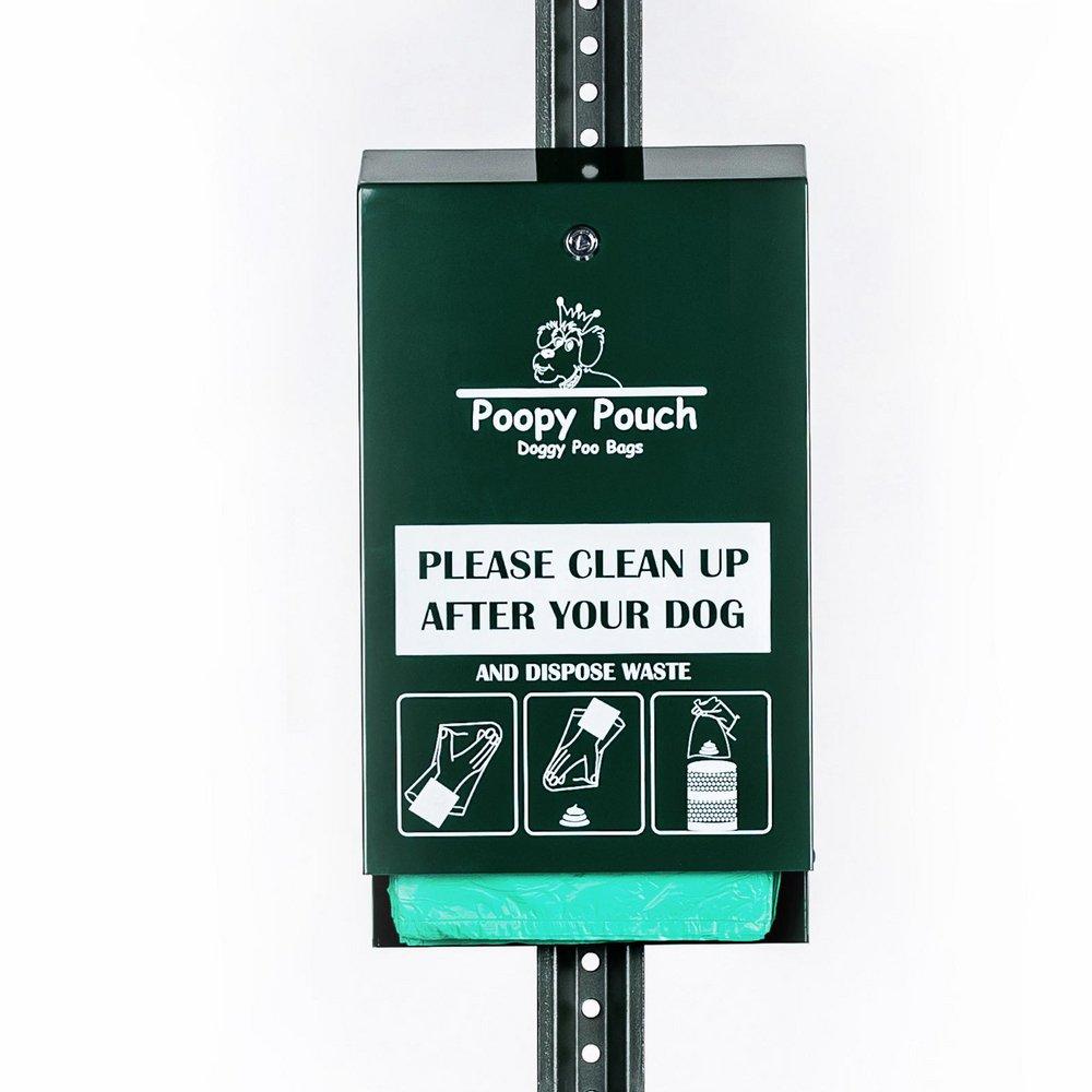 Crown Products Green Poopy Pouch Header Pet Waste Bag Dispenser, Regal 