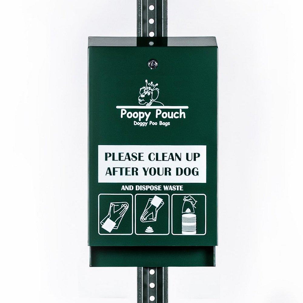 Crown Products Green Poopy Pouch Header Pet Waste Bag Dispenser, Regal 