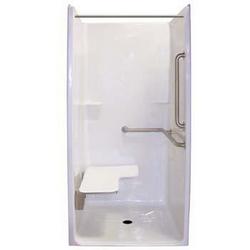40-1/2 x 36 x 82 in. Alcove Shower Unit in White