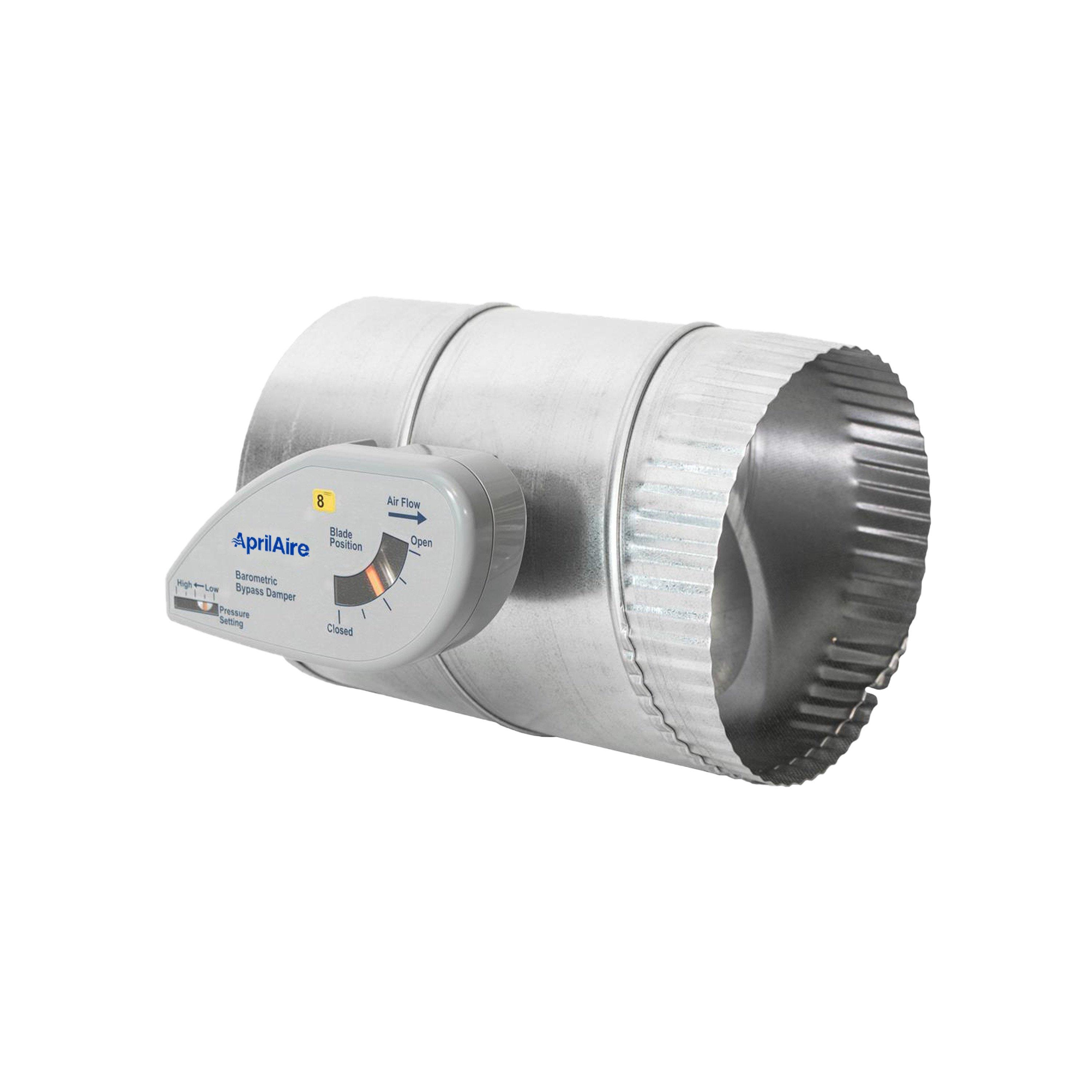 AprilAire Silver Galvanized Steel Barometric Bypass Damper 