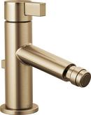 1-Hole Bidet Faucet with Single Lever Handle in Brilliance Luxe Gold