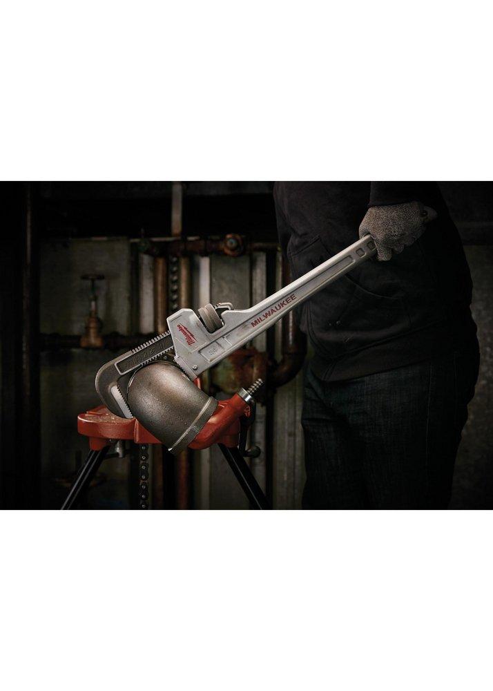 Milwaukee® Silver Aluminum Pipe Wrench 