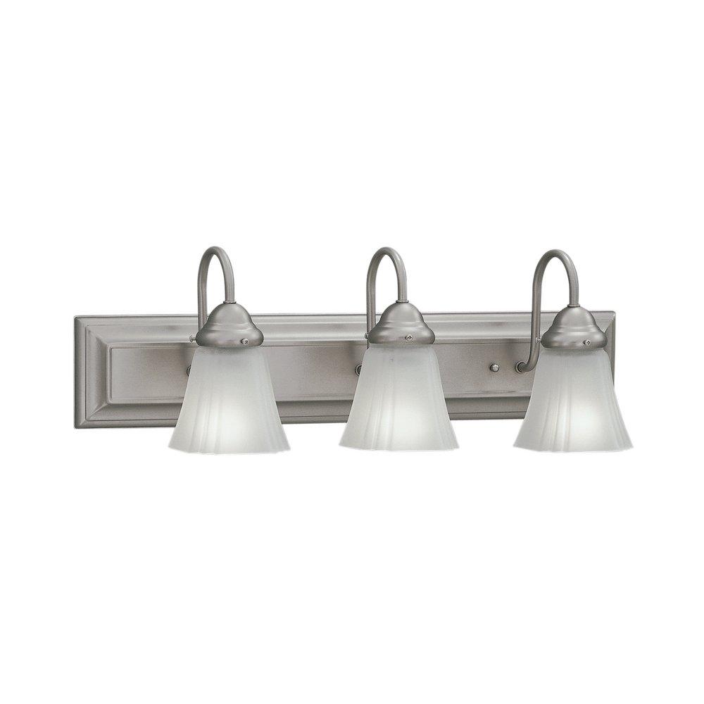 Satin Nickel 100 W Medium E-26Vanity Fixture in Satin Nickel 