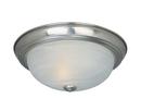 13 in. 2-Light 60W Flush Mount Ceiling Fixture in Brushed Nickel