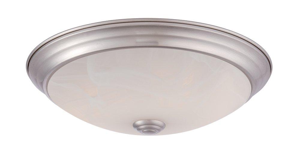 Brushed Nickel 11 in. 12.5W 2700K LED Flush Mount Ceiling Fixture 
