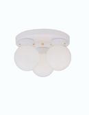 14-9/10 in. 3-Light 60W Flushmount Ceiling Fixture in White