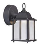6 W 1 Light 8-3/8 in. Outdoor Wall Sconce in Black