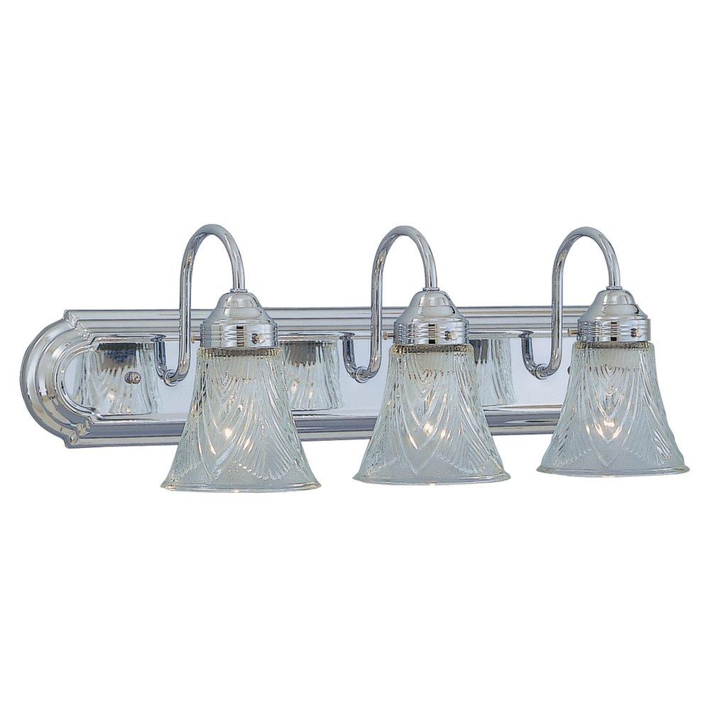 Polished Chrome 3-Light 60W Vanity Fixture 