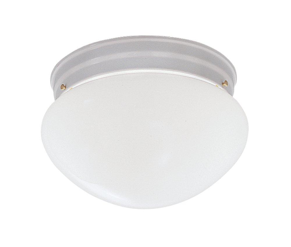 White 8 in. 2-Light Mushroom Fixture 