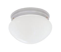8 in. 2-Light Mushroom Flush Mount Ceiling Fixture in White