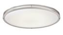 Brushed Nickel 18 x 4-3/4 in. 36W 1-Light Integrated LED Transitional Down Lighting Flush Mount Ceiling Fixture 