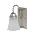 Satin Nickel 1-Light 11 in. Wall Sconce 