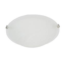60W 16 in. 3-Light Flush Mount Ceiling Fixture in Brushed Nickel