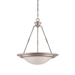 3-Light Incandescent Pendant Light in Brushed Nickel
