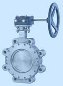 6 in. Stainless Steel 25% Glass Filled RTFE Seat Gear Operator Handle 150# Wafer High Performance Butterfly Valve