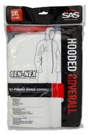 SAS Safety White Fiber Disposable Coverall in White 