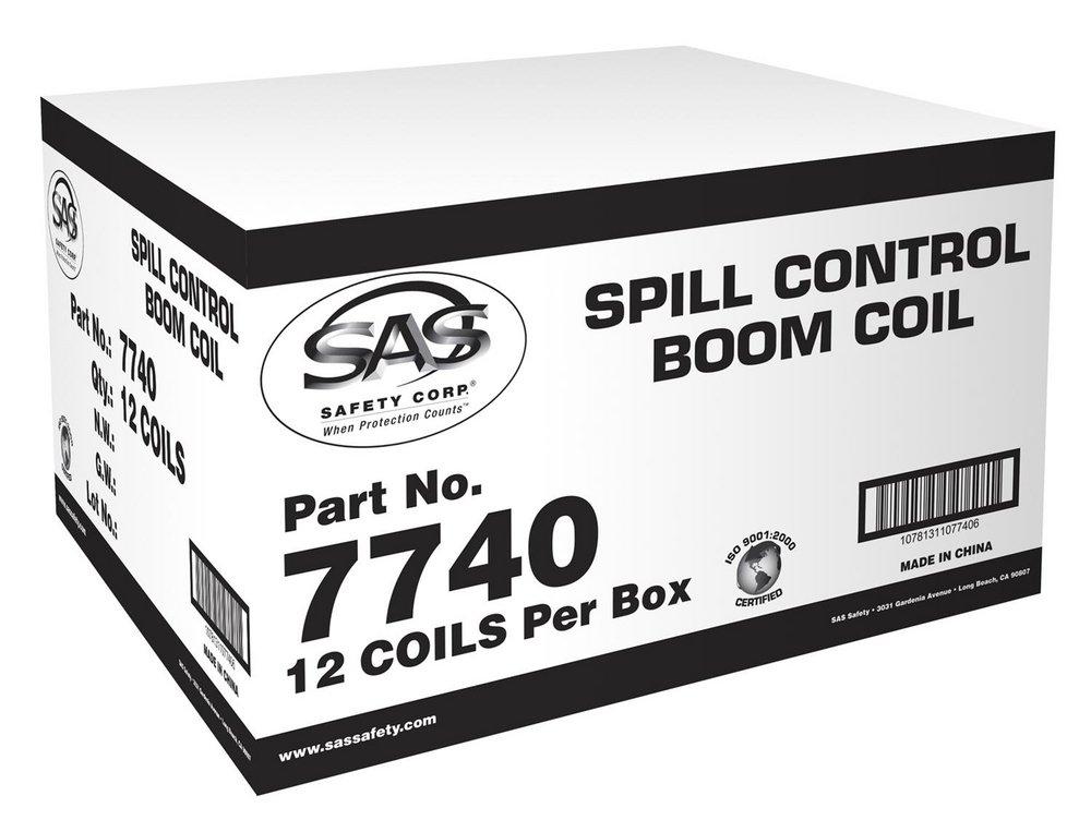 SAS Safety White Spill Control Boom Sock 12 Pack 