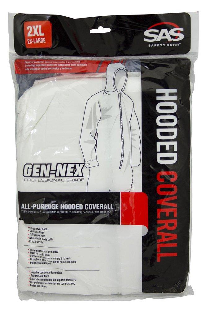 SAS Safety White Fiber Disposable Coverall in White 