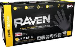 7 Mil Size Medium Powder Free Textured Nitrile Disposable Gloves in Black (100 Pack)