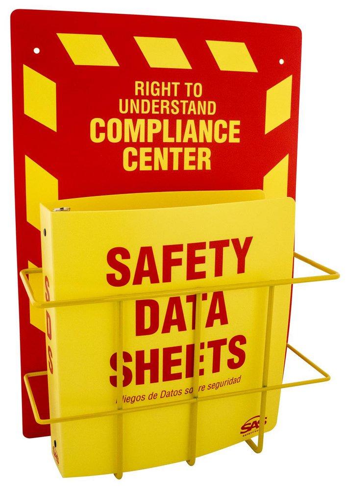 SAS Safety Yellow MSDS Compliance Center-Wall Mount 