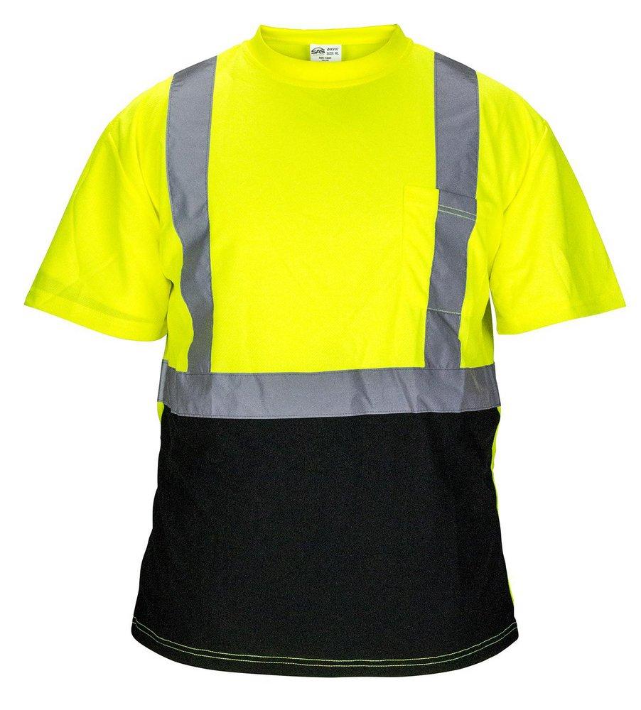 SAS Safety Yellow Black Bottom T-Shirt in Yellow, Black and Silver 
