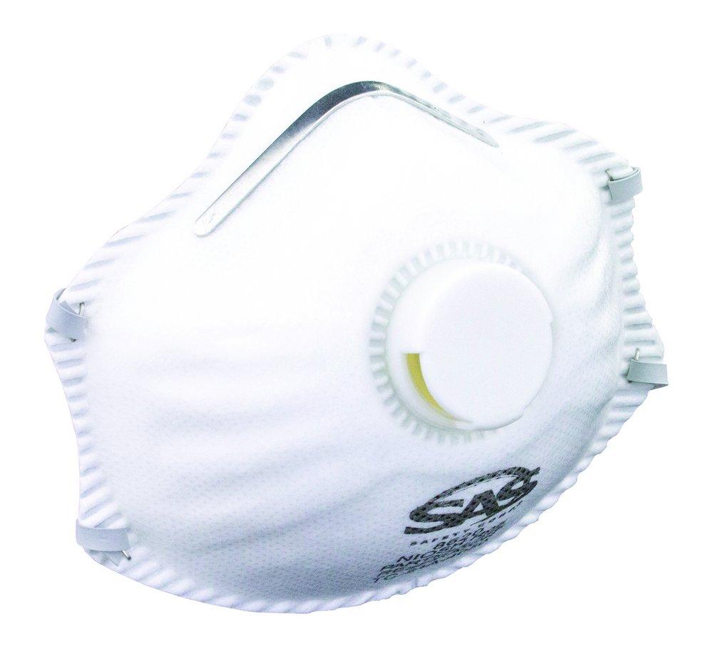 SAS Safety White Valved Particulate Respirator 10 Pack 