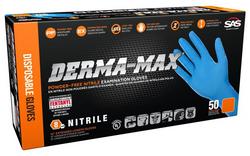 8 mil Size M Powder Free Rubber Extended Length Disposable Glove in Blue (Pack of 50)