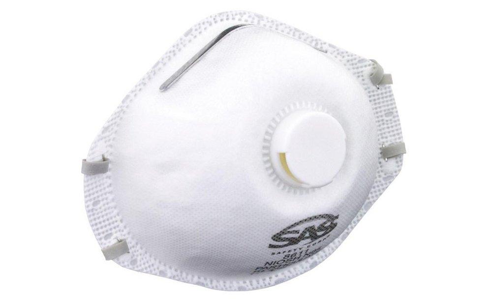 SAS Safety White One Size Fits Most Disposable N95 Mask (Pack of 10) 