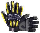 SAS Safety Black Gloves in Black and Yellow 