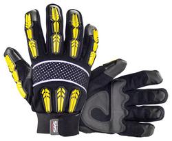 XL Size Gloves in Black and Yellow