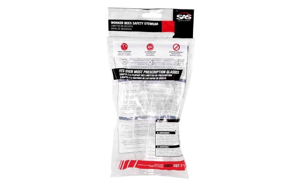 SAS Safety Plastic Safety Glass with Clear Frame 
