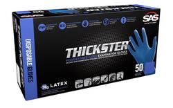 14 mil Size XL Powder Free Rubber Disposable Glove in Blue (Pack of 50)
