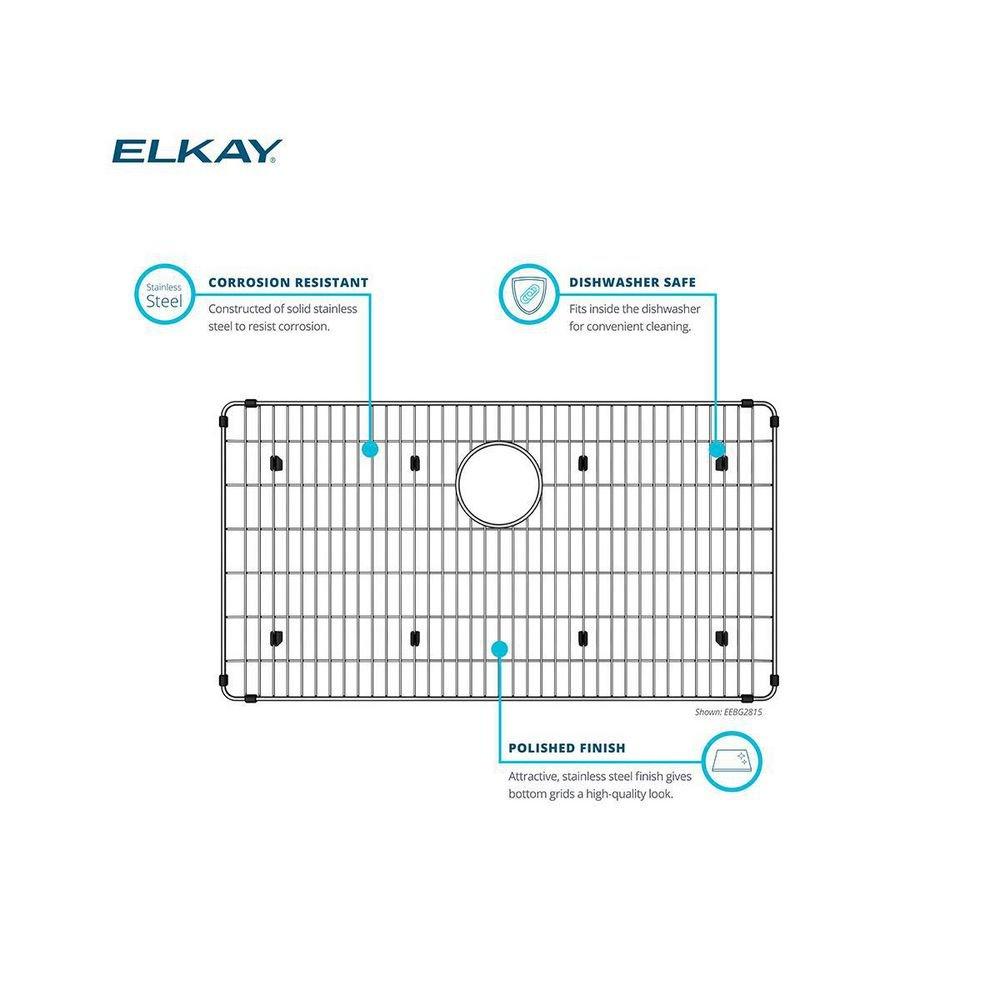 Elkay Polished Stainless Steel 11 in. Bottom Grid 