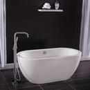 Miseno White 59-1/16 x 29-1/2 in. Lucite Acrylic Oval Freestanding Bathtub with Center Drain 