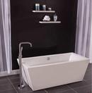 Miseno White 66-15/16 x 31-1/2 in. Lucite Acrylic Rectangle Freestanding Bathtub with Center Drain 