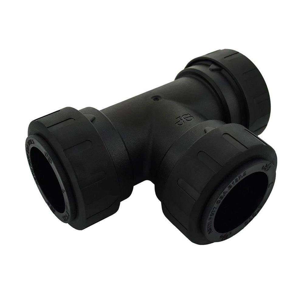 John Guest Black CTS Straight Polysulfone Tee 