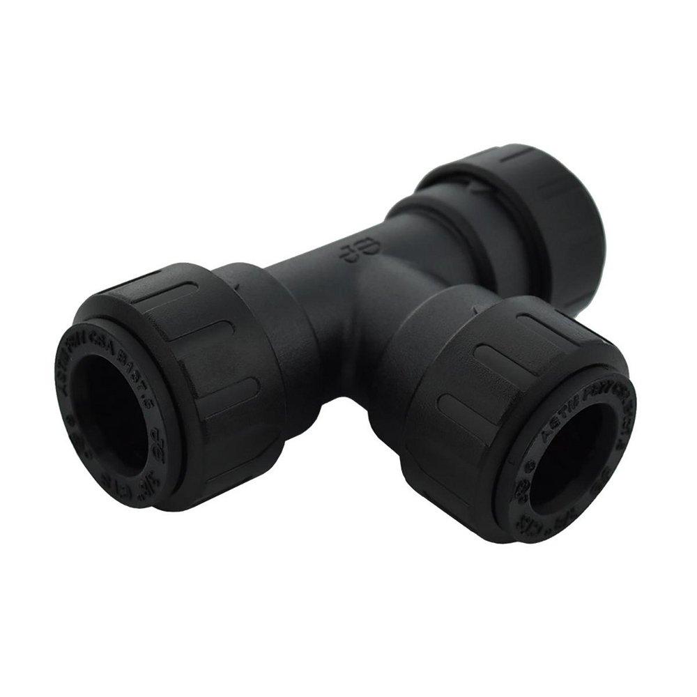 John Guest Black CTS Straight Polysulfone Tee 