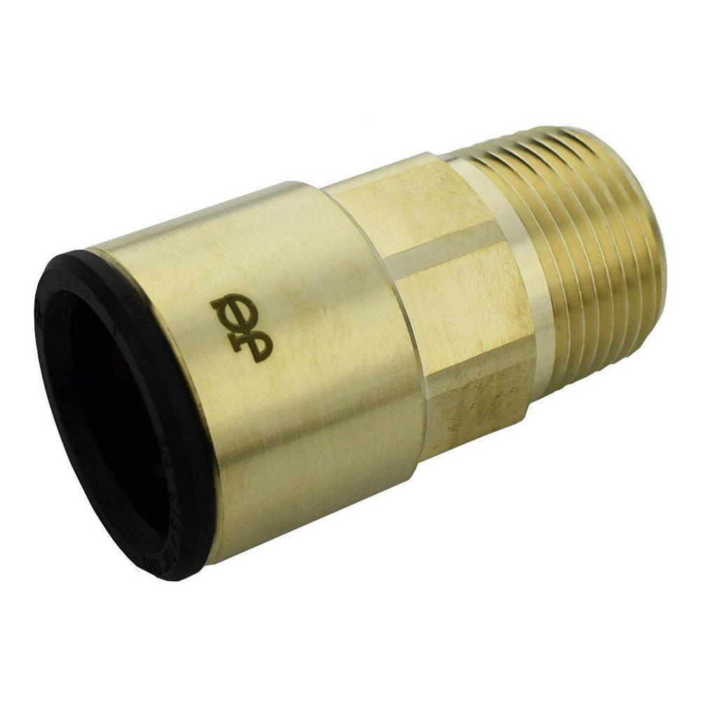 John Guest CTS x NPT Straight Brass Push-Connect Male Connector 