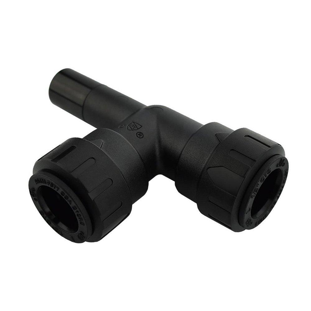 John Guest Black CTS Straight and Stackable Polysulfone Tee 