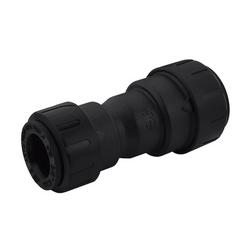 1/2 x 3/8 in. CTS Push Bulkhead Polysulfone Coupling in Black
