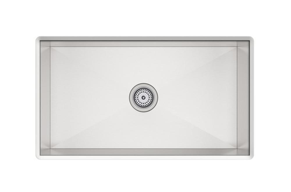 Sterling Satin Stainless Steel 32 x 18-5/16 in. Stainless Steel Single Bowl Undermount Kitchen Sink with SilentShield Sound Dampening 