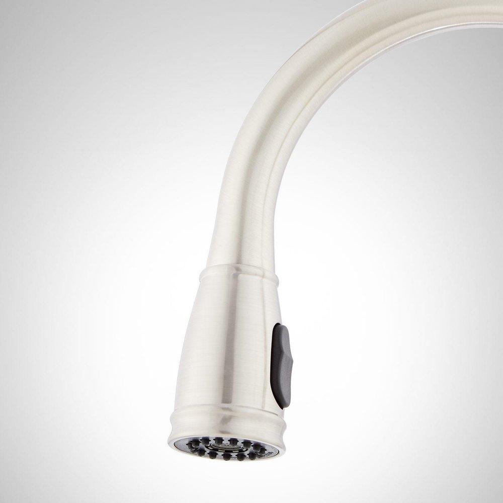 Signature Hardware Stainless Steel Single Handle Pull Down Kitchen Faucet with Magnetic Sprayhead 
