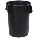 Round Waste Bin Trash Container in Black